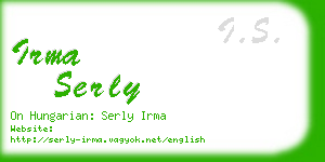 irma serly business card